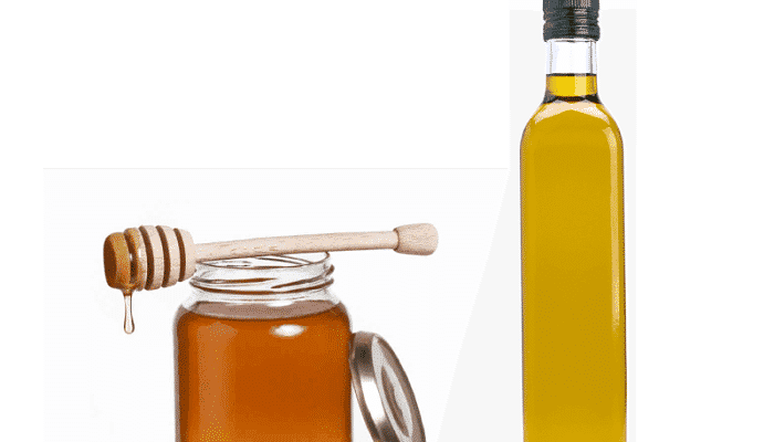 aceite de oliva y miel para el cabello maltratado
