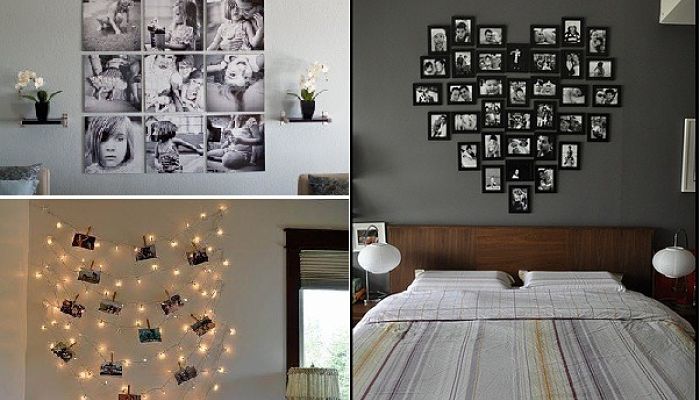 fotografías en las paredes para decorar tu cuarto