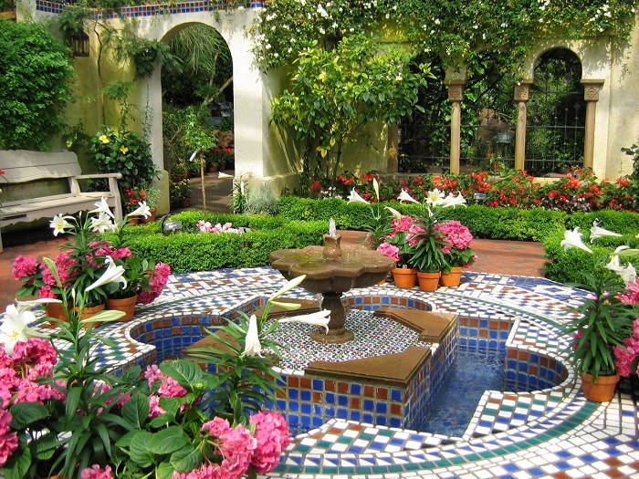 decoración de terrazas y jardines árabes 