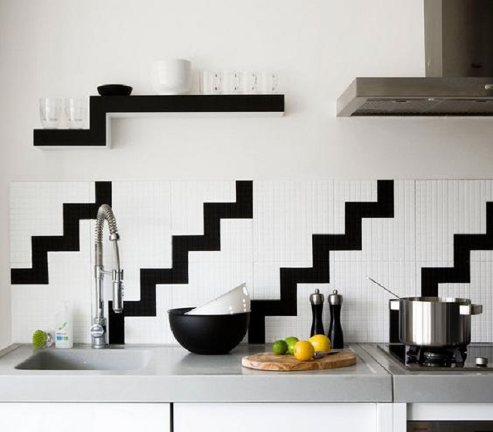 ideas para decorar la cocina blanco y negro