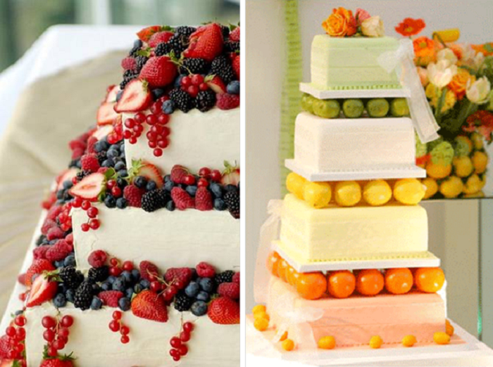 como decorar un pastel con frutas