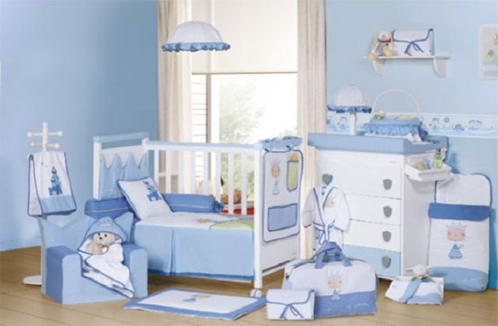 como pintar la habitación infantil de color azul