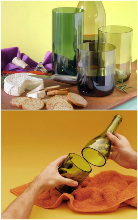 decorar botellas de vino para hacer vasos